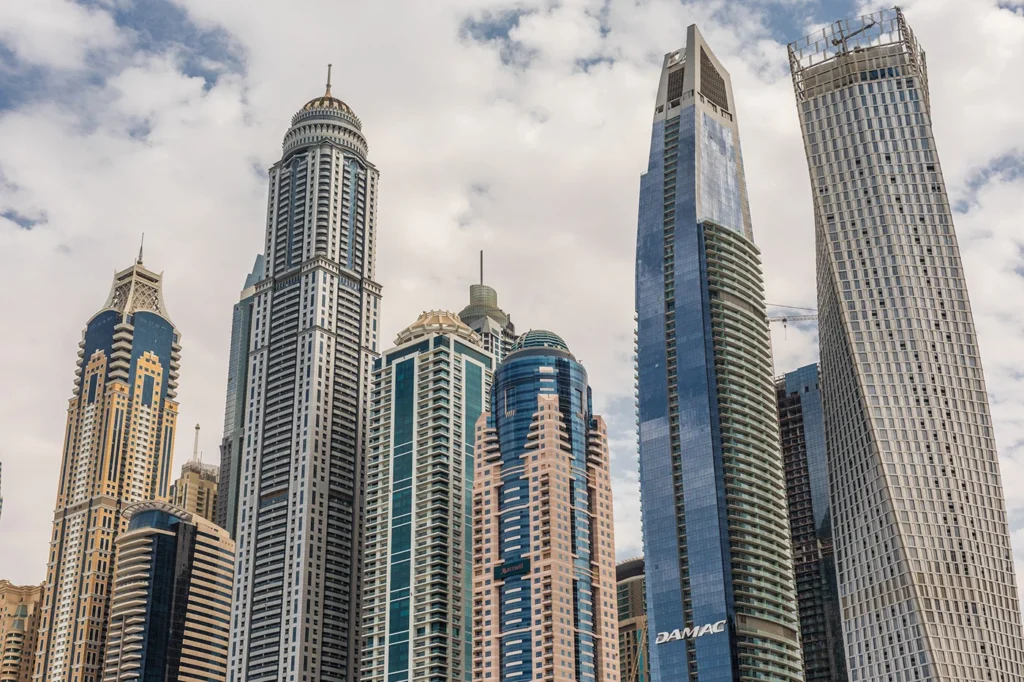 Princess Tower and Cayan Tower Dubai Marina skyline — Dubai property price in Indian rupees 2026